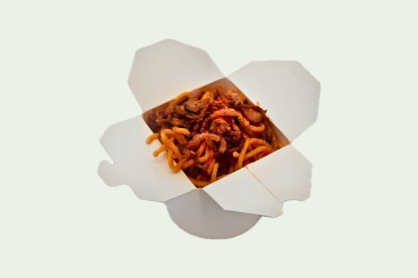 Amatriciana - Traditional Roman pasta with tomato and guanciale